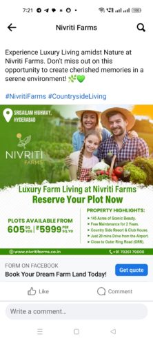 Nivritifarms @ Gated Community plot