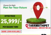 30 acres mega villa project minimum 167 sq yards Taramatipet