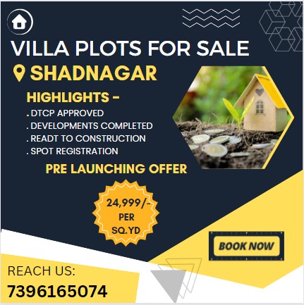 VILLA PLOTS FOR SALE AT SHADNAGAR